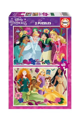 2 puzles Princesas Disney - 2 x 48 piezas - Desde 4 años