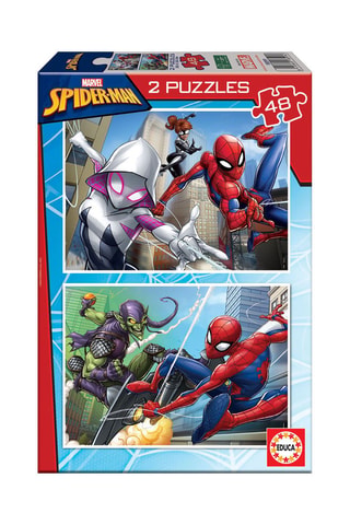 2 puzles Spider-Man Marvel - 2 x 48 piezas - Desde 4 años