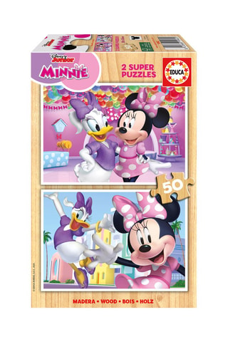 2 puzles Minnie Disney de madera - 2 x 50 piezas