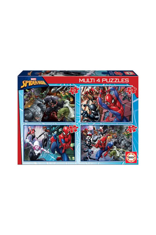 4 puzles Ultimate Spider-Man Marvel - 50/80/100/150 piezas - Desde 5 años