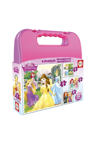 4 puzles progresivos Princesas Disney - 12/16/20/25 piezas - Desde 3 años