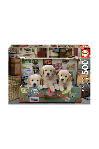 Puzle Cachorros en maleta - 500 piezas - Desde 11 años