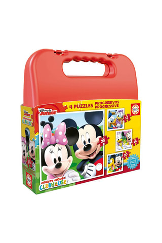 4 puzles progresivos Mickey y sus amigos Disney Jr - 12/16/20/25 piezas - Desde 3 años