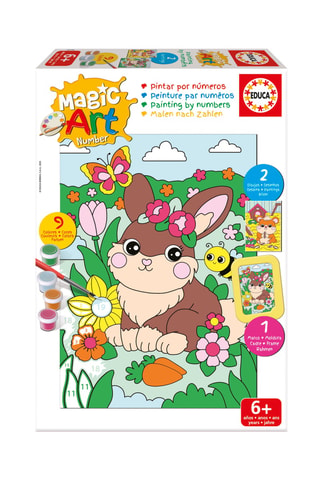 Juego de pintura por números Magic art number - mascotas -  Desde 6 años