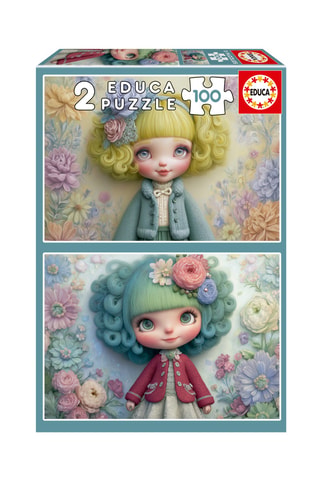 Puzle Nñas florales - 2 x 100 piezas - Desde 6 años