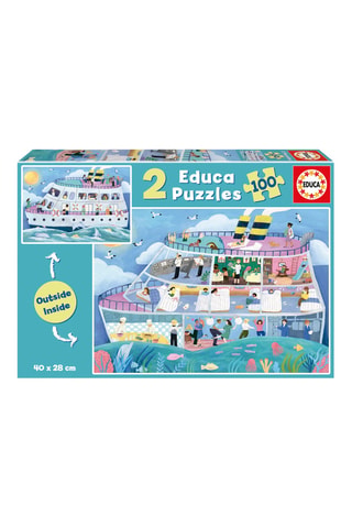Puzle Barco «outside/inside» -  2 x 100 piezas  -  Desde 6 años