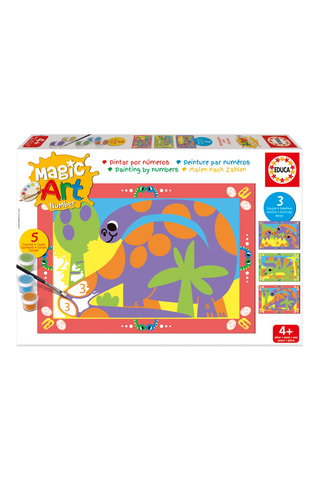 Juego de pintura por números Magic art number - dinosaurios -  Desde 4 años