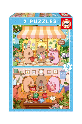 2 puzles Capybaras ®capyfun - 2 x 48 piezas