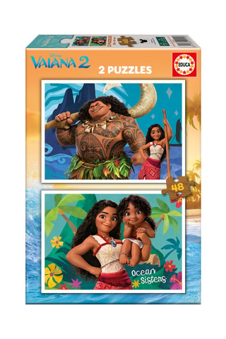 2 puzles Vaiana 2 -  2 x 48 piezas  -  Desde 4 años