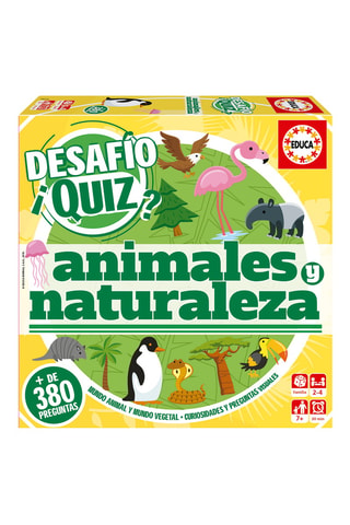 Juego de mesa Desafío quiz - animales y naturaleza -  119 piezas  -  Desde 6 años