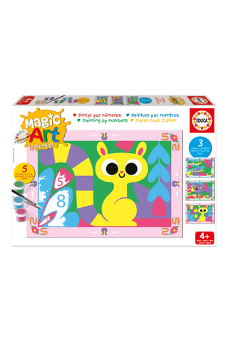 Juego de pintura por números Magic art number - animales selva -  Desde 4 años