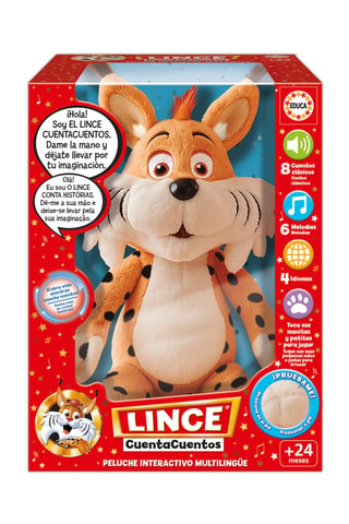Peluche interactivo lince cuentacuentos