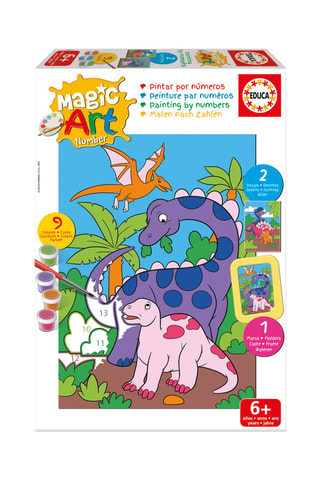 Juego de pintura por números Magic art number - dinosaurios -  Desde 6 años