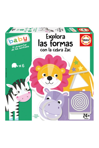 Juego educativo Explora las formas con la cebra zac «baby» -  6 piezas  -  Desde 2 años