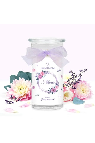 Vela perfumada y pulsera Mama, Weil du Besonders Bist - Flores frescas