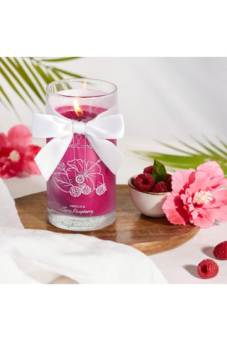 Vela perfumada y collar Hibiscus & Juicy Raspberry - Afrutada