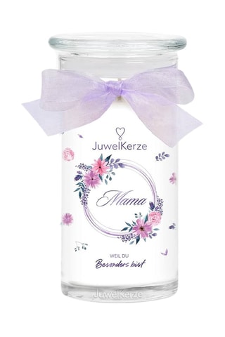 Vela perfumada y pendientes Weil du besonders bist - Flores frescas