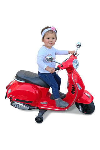 Moto porteur électrique Vespa LED - Dès 3 ans - Jusqu’à 30 kg