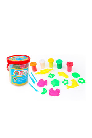 Seau avec 5 pots de pâte à modeler et 12 accessoires - Dès 3 ans