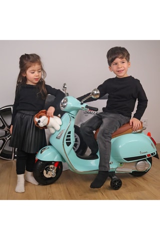 Moto porteur électrique Vespa LED - Dès 3 ans - Jusqu’à 30 kg
