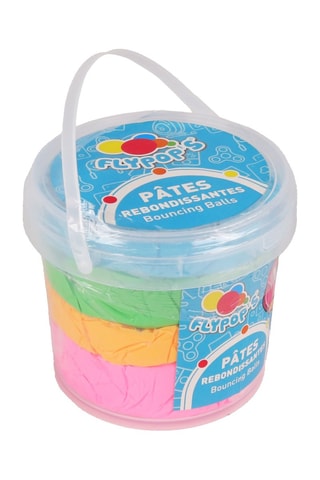 Pot de pâte rebondissante - 4 couleurs - Dès 3 ans