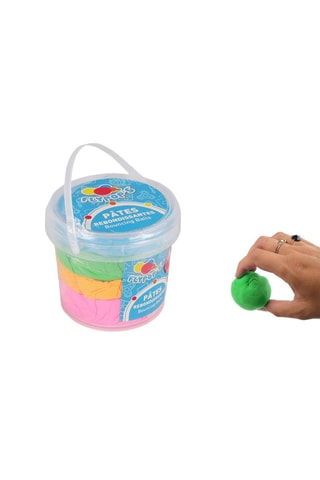Pot de pâte rebondissante - 4 couleurs - Dès 3 ans