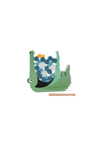 Jeu de société Feed the Crocodile en bois - 23 pièces - Dès 4 ans