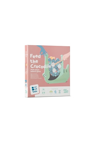 Jeu de société Feed the Crocodile en bois - 23 pièces - Dès 4 ans