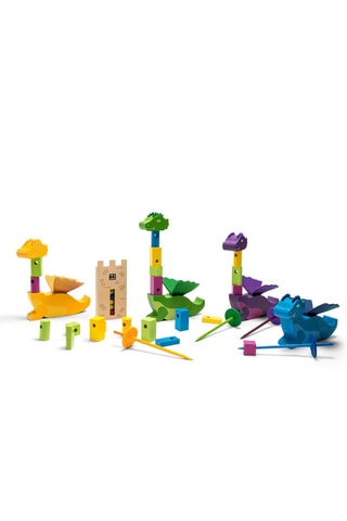 Jeu d’empilement en bois - 20 pièces - Dès 6 ans