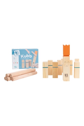 Jeu de plein air Kubb en bois - 17 pièces - Dès 8 ans