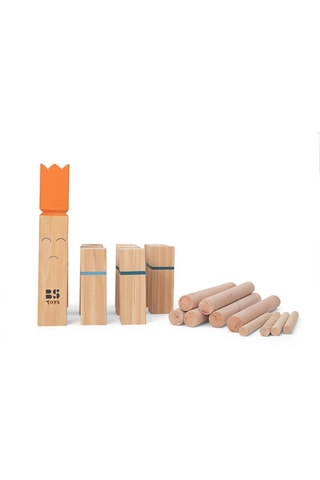 Jeu de plein air Kubb en bois - 17 pièces - Dès 8 ans