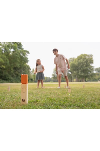 Jeu de plein air Kubb en bois - 17 pièces - Dès 8 ans