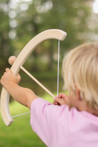 Jeu de tir à l'arc en bois - 4 pièces - Dès 5 ans