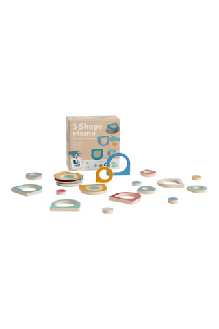 Jeu de société Mémo Tri-formes en bois - 20 pièces - Dès 4 ans