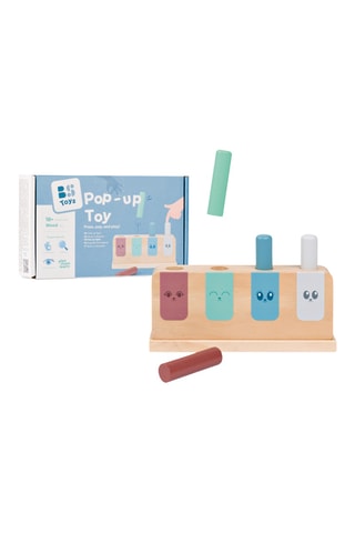 Jouet à ressort pop-up en bois - 5 pièces - Dès 2 ans