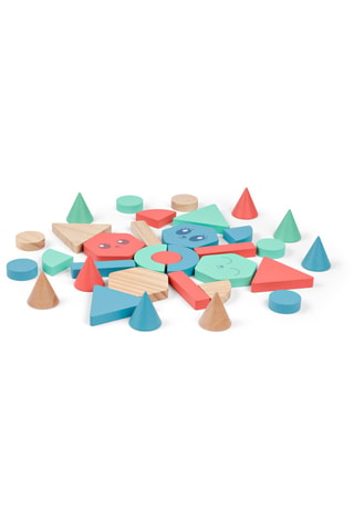 Jeu de construction en bois - 38 pièces - Dès 2 ans