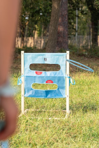 Jeu d'échelle et cible avec anneaux en bois - 10 pièces - Dès 8 ans