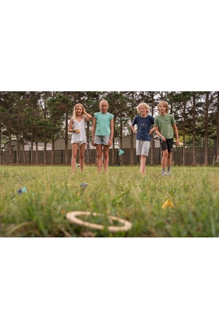 Jeu de lancer d'anneaux en bois - 15 pièces - Dès 6 ans