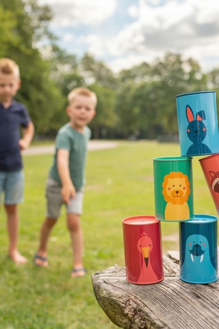 Jeu de chamboule-tout animaux - 9 pièces - Dès 3 ans