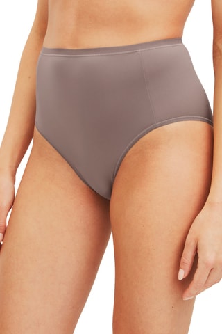 3 Slips Hoge Taille - Wit en Roze en Taupe