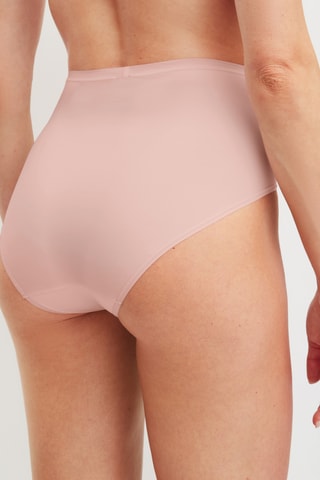 3 Slips Hoge Taille - Wit en Roze en Taupe