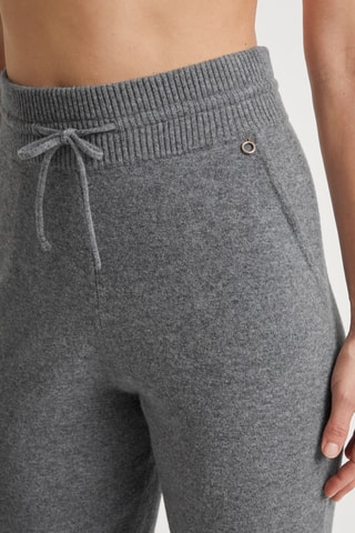 Wollen Pyjamajoggingbroek Hoge Taille - Grijs