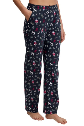 Pyjamabroek Hoge Taille - Marineblauw