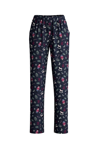 Pyjamabroek Hoge Taille - Marineblauw