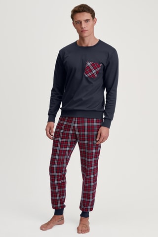 Pyjama - Marineblauw en Rood