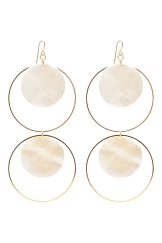 Boucles d’oreilles - Doré et blanc