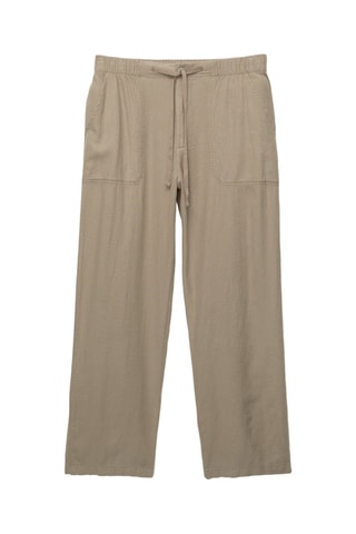 Pantaloni relaxed in lino - Kaki