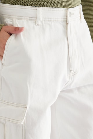 Pantaloni cargo - Bianco