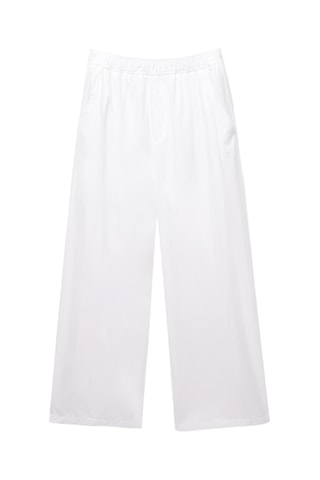 Pantalon taille haute - Blanc