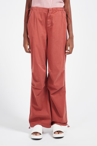 Pantalon parachute Rouge